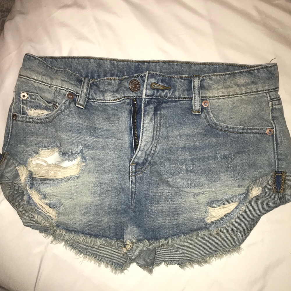 Urban outfitters jean shorts low rise